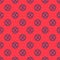 Blue line Anti worms parasite icon isolated seamless pattern on red background. Vector