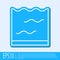 Blue line Aquarium icon isolated on grey background. Aquarium for home and pets. Vector