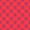 Blue line Binoculars icon isolated seamless pattern on red background. Find software sign. Spy equipment symbol. Vector