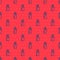 Blue line Burrito icon isolated seamless pattern on red background. Traditional mexican fast food. Vector