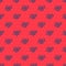 Blue line Cannon icon isolated seamless pattern on red background. Vector