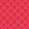 Blue line Cardboard box of wine icon isolated seamless pattern on red background. Vector