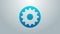 Blue line Chakra icon isolated on grey background. 4K Video motion graphic animation