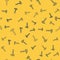 Blue line Claw hammer icon isolated seamless pattern on yellow background. Carpenter hammer. Tool for repair. Vector