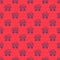 Blue line Coal mine trolley icon isolated seamless pattern on red background. Factory coal mine trolley. Vector