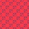 Blue line Diagonal measuring icon isolated seamless pattern on red background. Vector