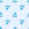 Blue line Drought icon isolated seamless pattern on grey background. Vector Illustration