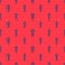 Blue line Flashlight icon isolated seamless pattern on red background. Vector