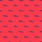 Blue line Formula 1 racing car icon isolated seamless pattern on red background. Vector Illustration