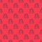 Blue line Grand canyon icon isolated seamless pattern on red background. National park in Arizona United States. Vector