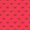 Blue line Hang glider icon isolated seamless pattern on red background. Extreme sport. Vector Illustration