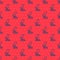 Blue line Hermes sandal icon isolated seamless pattern on red background. Ancient greek god Hermes. Running shoe with