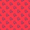 Blue line Mechanical pump for bottled water icon isolated seamless pattern on red background. Vector Illustration