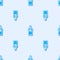 Blue line Monk icon isolated seamless pattern on grey background. Vector Illustration