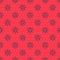 Blue line Multitasking manager working icon isolated seamless pattern on red background. Vector