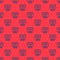 Blue line Olympic rings icon isolated seamless pattern on red background. Vector