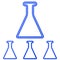 Blue line research logo design set