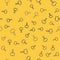 Blue line Sledgehammer icon isolated seamless pattern on yellow background. Vector Illustration