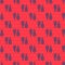 Blue line Snowshoes icon isolated seamless pattern on red background. Winter sports and outdoor activities equipment
