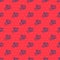 Blue line Solution to the problem in psychology icon isolated seamless pattern on red background. Key. Therapy for