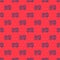 Blue line Spectrometer icon isolated seamless pattern on red background. Vector