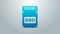 Blue line SSD card icon isolated on grey background. Solid state drive sign. Storage disk symbol. 4K Video motion