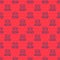 Blue line Stonehenge icon isolated seamless pattern on red background. Vector