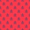 Blue line Termite icon isolated seamless pattern on red background. Vector