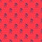 Blue line Tripod icon isolated seamless pattern on red background. Vector Illustration