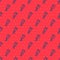Blue line Tube with paint palette icon isolated seamless pattern on red background. Vector