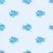 Blue line Wind icon isolated seamless pattern on grey background. Windy weather. Vector Illustration.