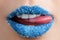 Blue lips