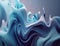 Blue liquid wave and splash background. Abstract nautical paint fluid backdrop for banner. Generative AI