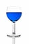 Blue Liquor in Wine Glass