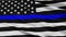 Blue Lives Matter Flag, Closeup View