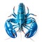 Blue lobster isolated on white background