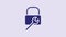 Blue Lock repair icon isolated on purple background. Padlock sign. Security, safety, protection, privacy concept. 4K