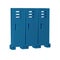 Blue Locker or changing room for hockey, football, basketball team or workers icon isolated on transparent background.