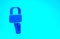 Blue Lockpicks or lock picks for lock picking icon isolated on blue background. Minimalism concept. 3d illustration 3D