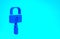 Blue Lockpicks or lock picks for lock picking icon isolated on blue background. Minimalism concept. 3d illustration 3D