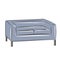 Blue loft modern sofa in the living room. A set of furniture for a classic interior. Interior design. Isolated vector
