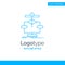 Blue Logo design for Algorithm, chart, data, diagram, flow. Busi