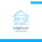 Blue Logo design for Automation, home, house, smart, network. Bu