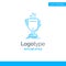 Blue Logo design for award, competitive, cup, edge, prize. Busin