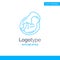 Blue Logo design for Baby, pregnancy, pregnant, obstetrics, fetu