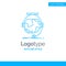 Blue Logo design for consultation, education, online, e learning