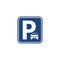 Blue Logo parking, Parking Icon, Parking Road Sign