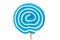 Blue lollipop candy