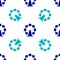 Blue London eye icon isolated seamless pattern on white background. Eye london england landmark culture europe icon