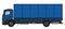 The blue long cargo truck